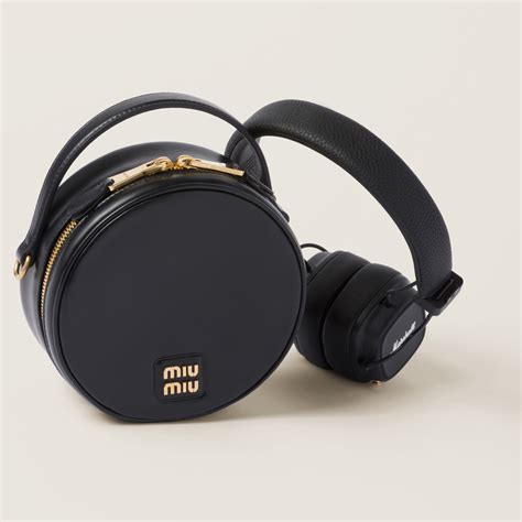 Marshall X Miu Miu headphones with leather case 